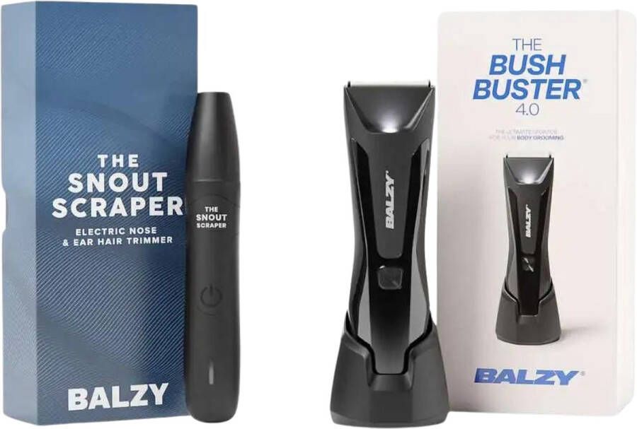 Balzy Grooming package 4.0 Bodygroomer mannen Neustrimmer en Oortrimmer Voordeelverpakking