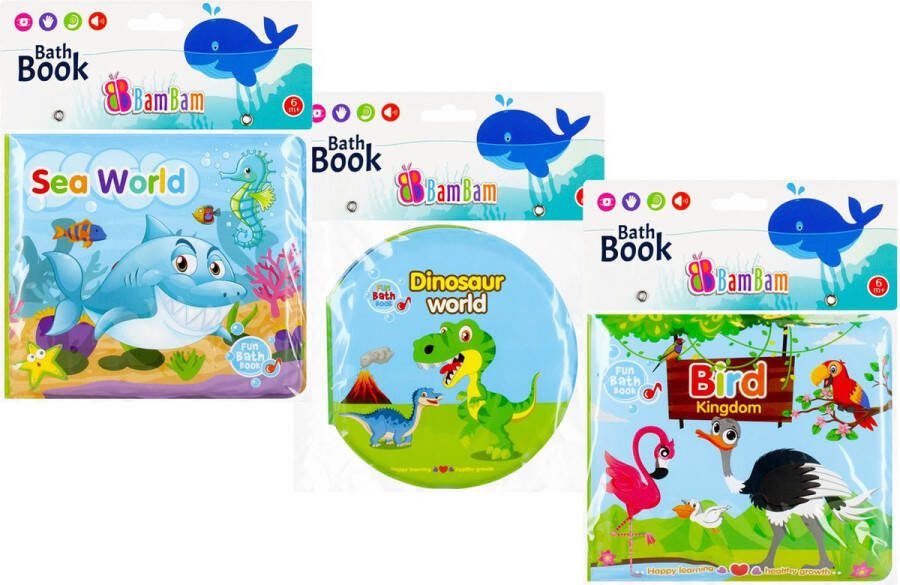 BamBam Badboek voor baby peuter Water speelgoed boekje zee wereld oceaan