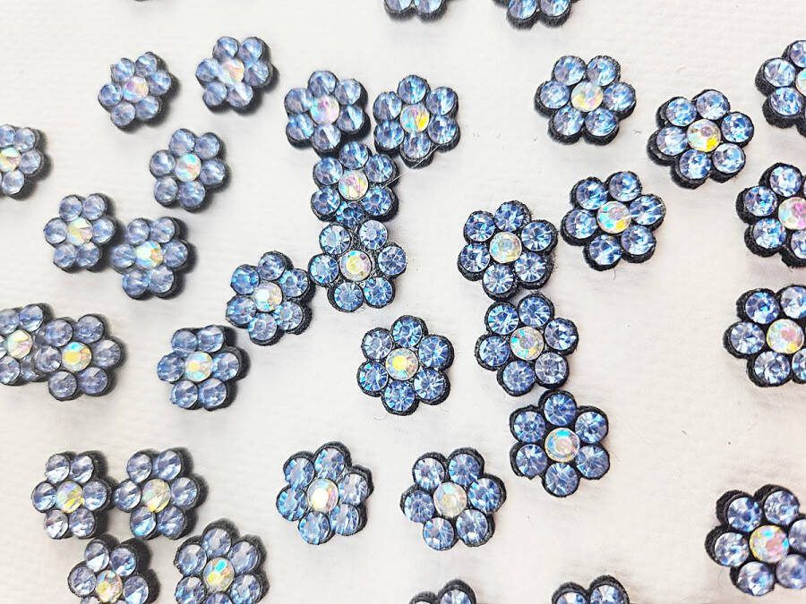 BamBella Strass stenen applicatie 50 stuks roos roze glitter plaatje knutselen scrapbook