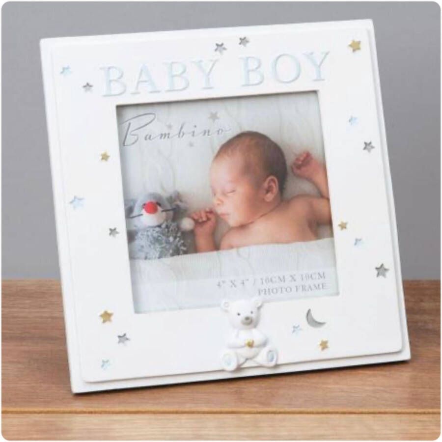 Bambino by Juliana Fotolijst baby boy van blauw sterretjes beer jongen