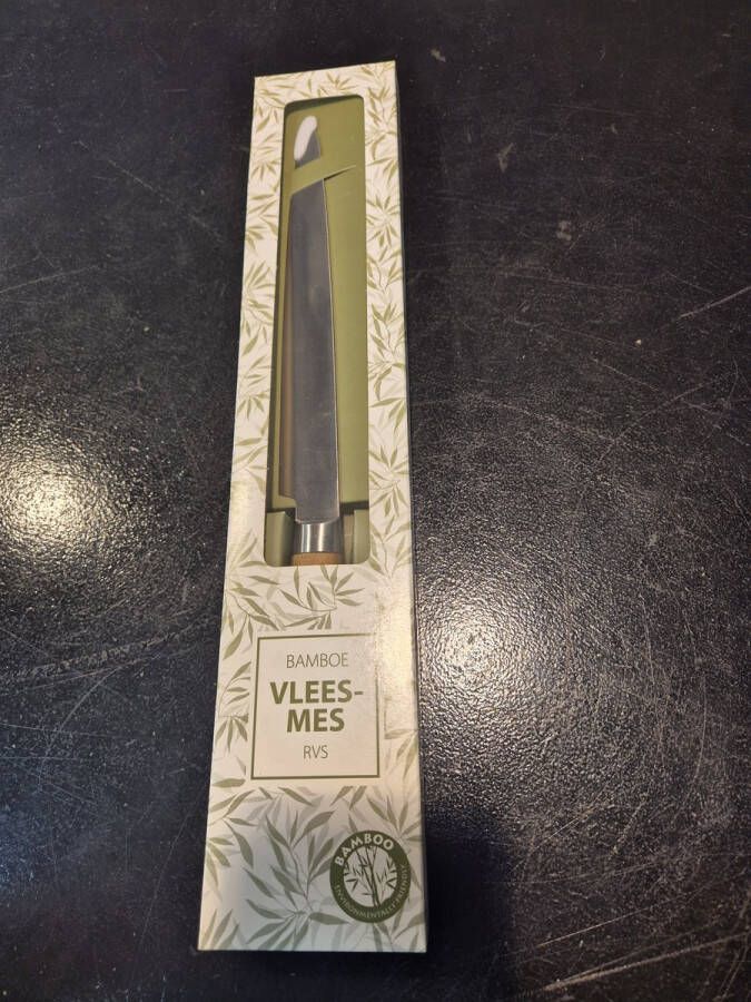 Bamboe vlees mes Bamboe vleesmes rvs keuken mes