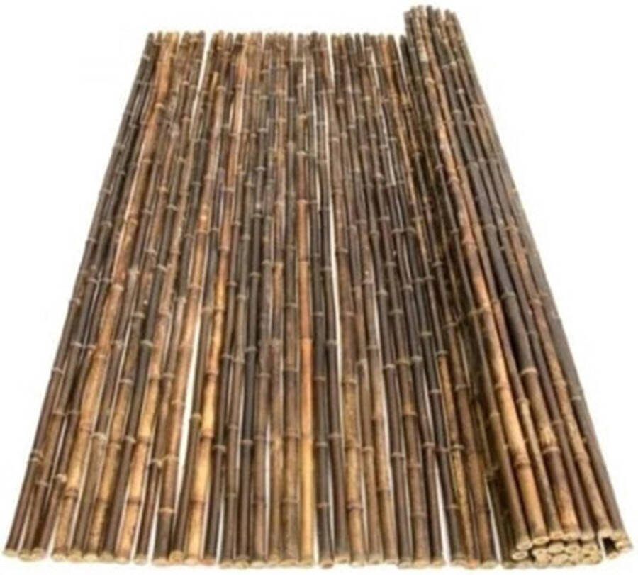 Bamboestokken.com Bamboematten Nigra 100 x 180 cm Bruin Bamboe schutting of Bamboe tuinscherm Duurzaam & Weerbestendig Privacyscherm