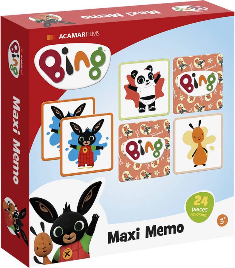 Bambolino Bing maxi memo spelletje met extra grote kaarten educatief speelgoed junior geheugenspel Toys