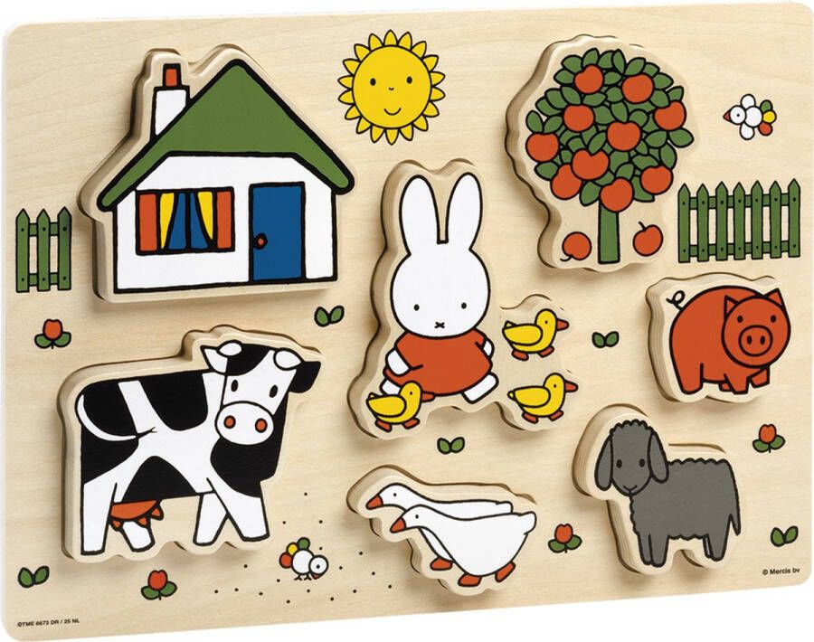Bambolino Nijntje houten puzzel vormenpuzzel educatief speelgoed peuter kleuter Toys