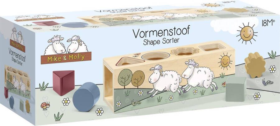 Bambolino Mike & Molly houten speelgoed vormenstoof peuter kleuter educatief speelgoed Toys