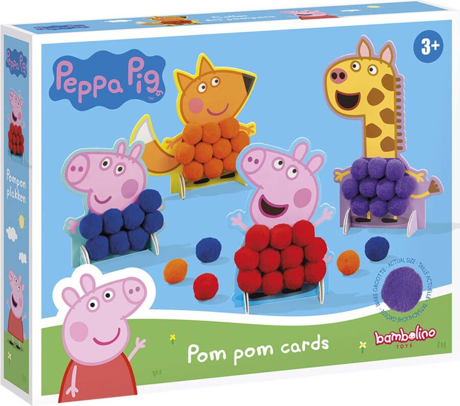 Bambolino Peppa Pig knutselen pompom plakken Toys knutselset creatief peuter kleuter speelgoed
