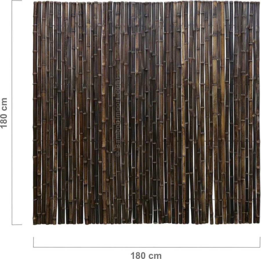 Bamboe-import Bamboe Mat Donker 180 x 180cm donkerbruine bamboe mat duurzaam bamboetuinscherm afrastering decoratie schutting