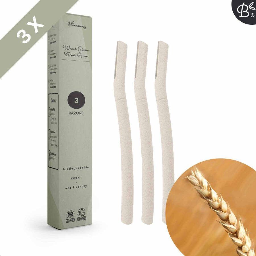 Bamboozy Dermaplaning 3x Wenkbrauw Scheermesje Mesje van Tarwestro Scheermes Gezicht Intieme Streek Wenkbrauw Trimmer Epileren Eyebrow Razor
