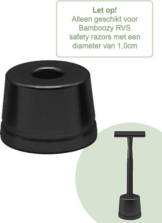 Bamboozy Losse Safety Razor Houder Mat Zwart Geschikt voor Metalen Safety Razors