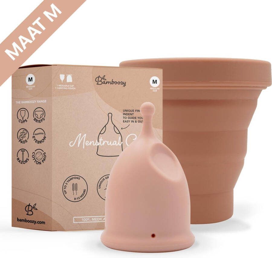 Bamboozy Set Menstruatiecup Maat M + Sterilisator Herbruikbare Menstruatie Cup Period Duurzaam Menstrueren Zero Waste