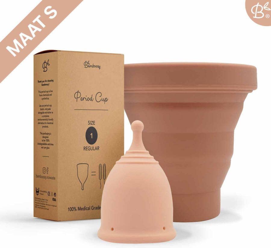 Bamboozy Set Menstruatiecup Maat S + Sterilisator Herbruikbare Menstruatie Cup Period Duurzaam Menstrueren Zero Waste