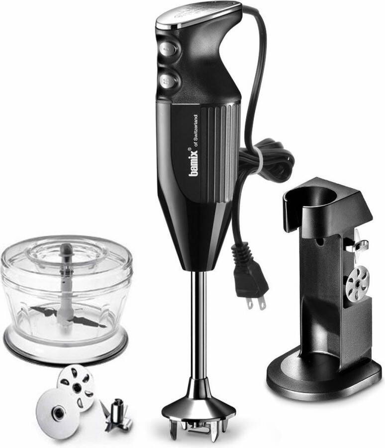 Bamix Deluxe Staafmixer met Accessoires 200W -Zwart