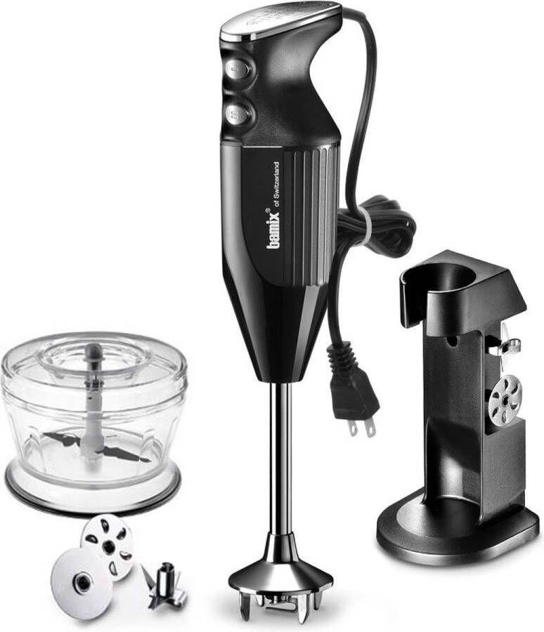 Bamix Deluxe Staafmixer met Accessoires 200W -Zwart