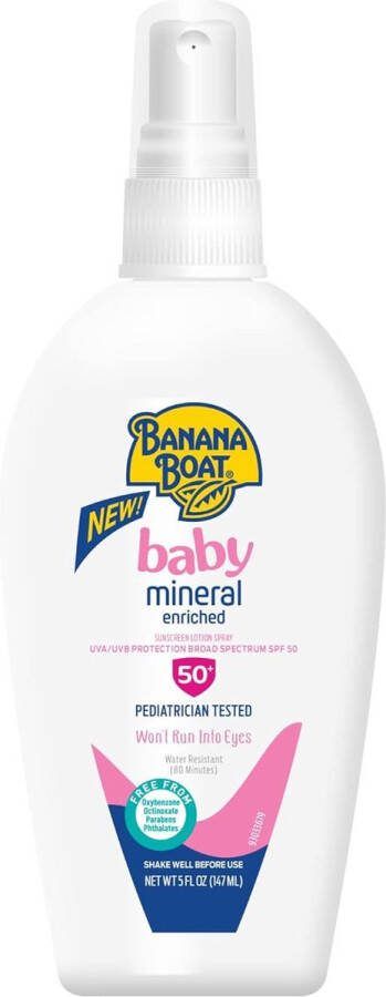 BANANA BOAT Baby Mineral Enriched Sunscreen Finger Pump Zonnebrand SPF 50
