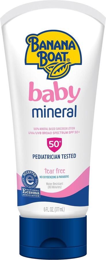 BANANA BOAT Baby 100% Mineral Lotion Sunscreen Zonnebrand SPF 50+ 177ml