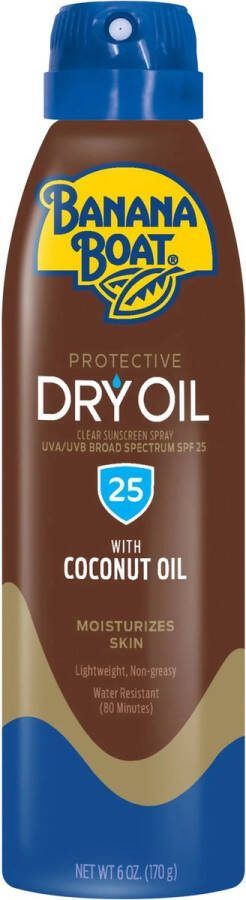 BANANA BOAT Dry Oil Clear Sunscreen Spray Tanning Oil Bruiningsolie Zelfbruiner SPF 25