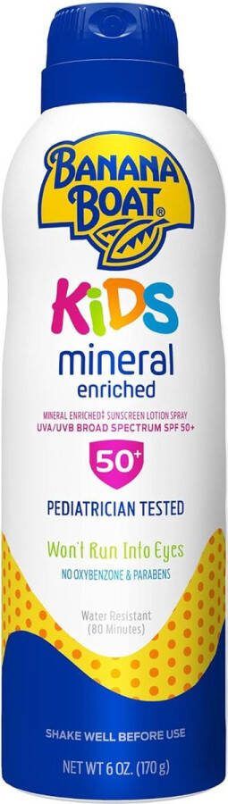 BANANA BOAT Kids Mineral Enriched Sunscreen Spray Zonnebrand Kinderen SPF 50+