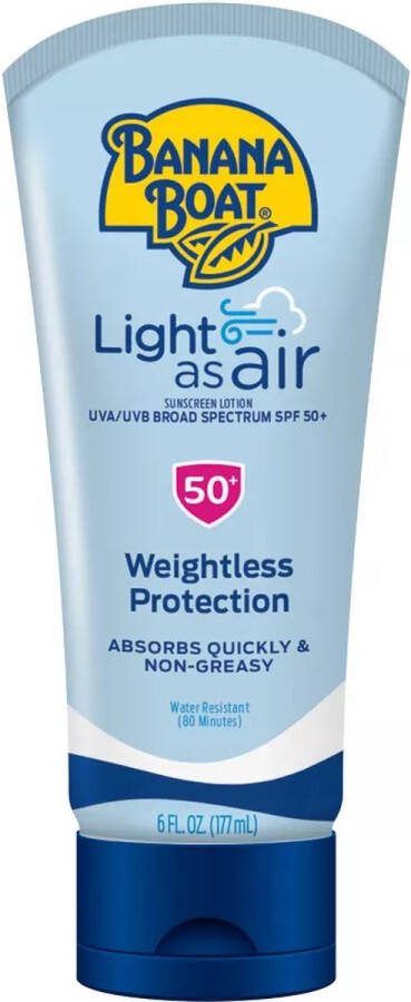 BANANA BOAT Light As Air Sunscreen Lotion Zonnebrand Lichaam SPF 50