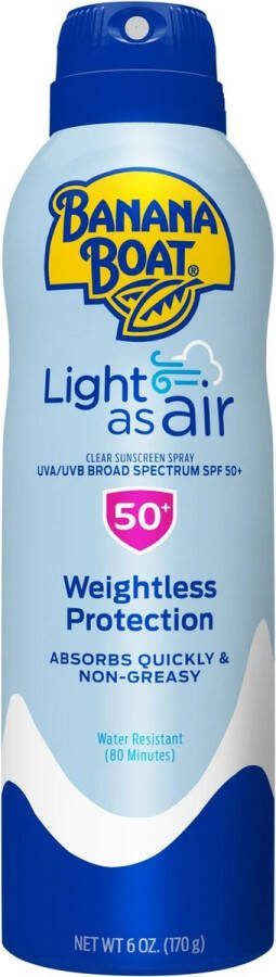 BANANA BOAT Light As Air Ultramist Sunscreen Spray Zonnebrand SPF 50+