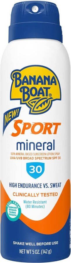 BANANA BOAT Sport Mineral Sunscreen Spray Broad Spectrum Zonnebrand SPF 30