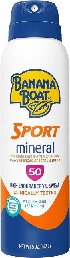 BANANA BOAT Sport Mineral Sunscreen Spray Broad Spectrum Zonnebrand SPF 50