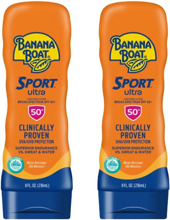 BANANA BOAT Ultra Sport Sunscreen Lotion Zonnebrand SPF 50 2 Stuks 472ml