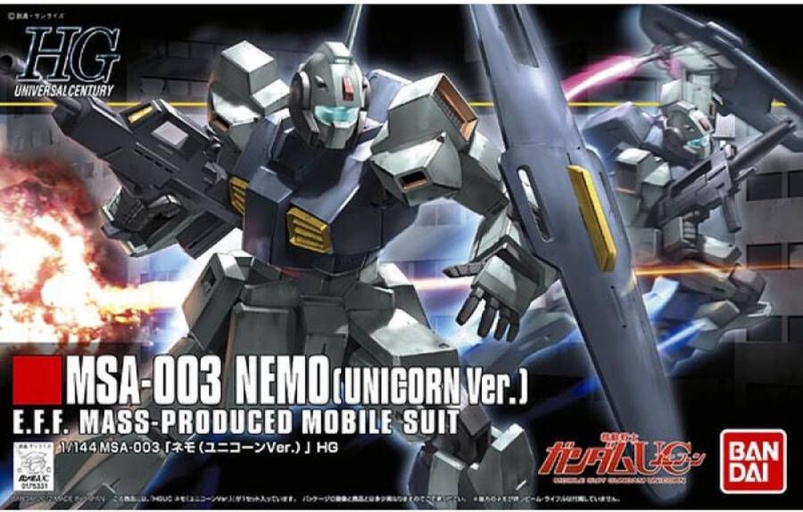 Bandai Namco Bandai HGUC 1 144 MSA-003 Nemo (Unicorn Ver.)