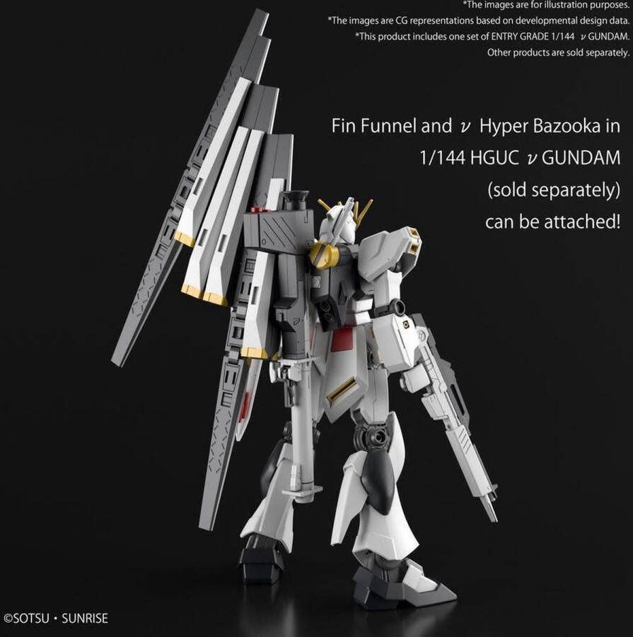 Bandai Namco Gundam: Entry Grade Nu Gundam 1 144 Model Kit