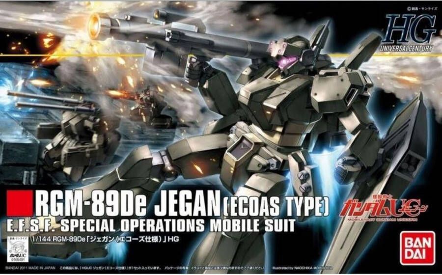 Bandai Namco GUNDAM HGUC 1 144 RGM-89DE Jegan Ecoas Type Model Kit