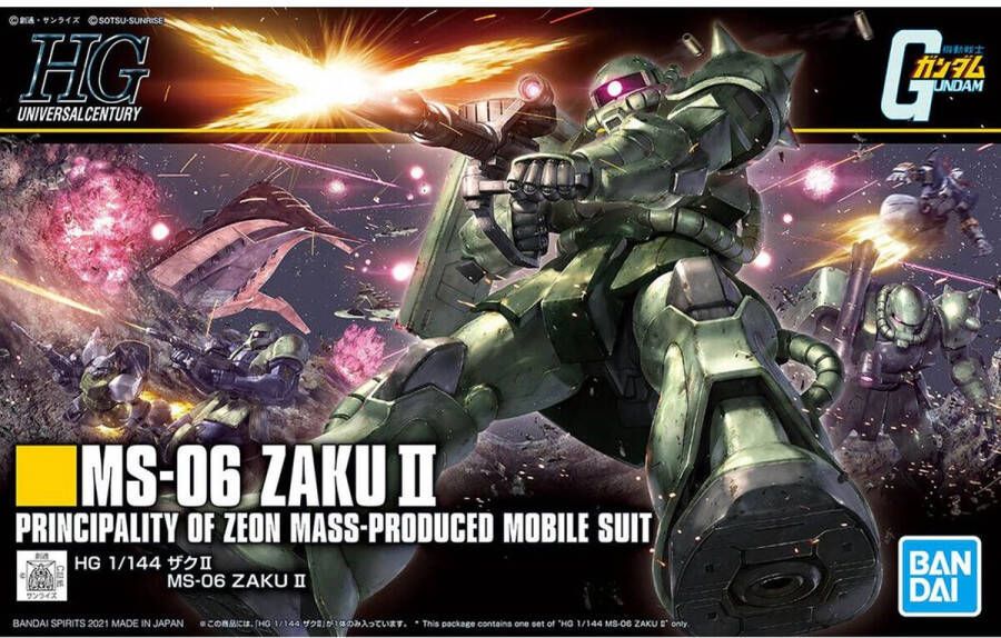 Bandai Namco Gundam: High Grade MS-06 Zaku II 1:144 Scale Model Kit