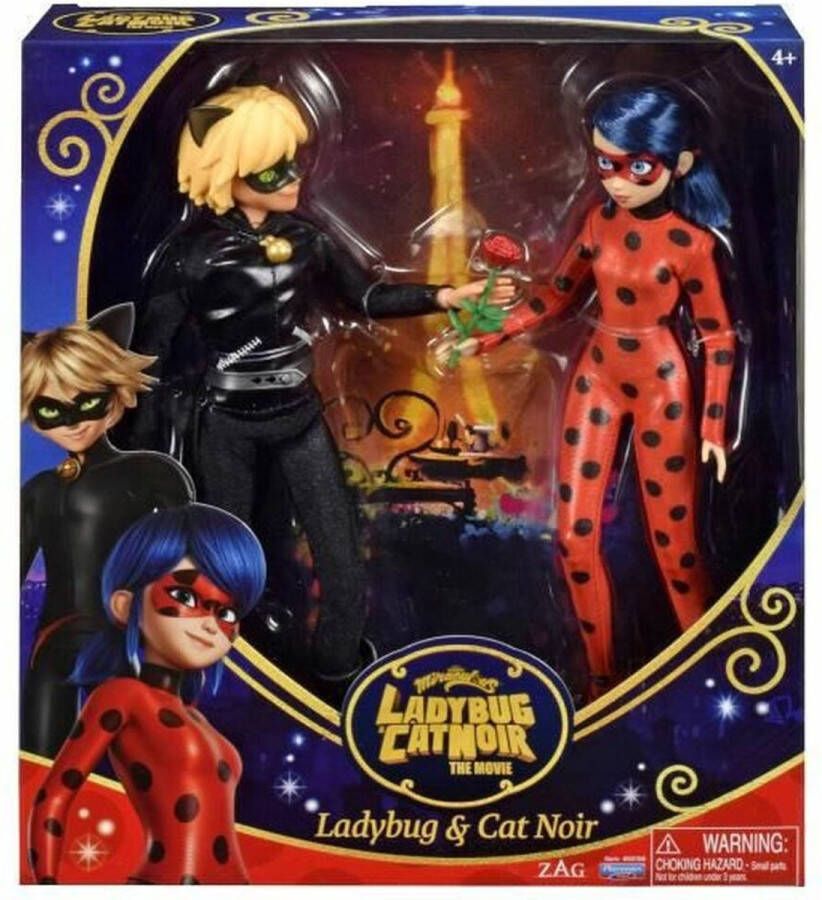 Bandai Namco Miraculous: Tales of Ladybug and Cat Noir The Movie Ladybug and Cat Noir 26 cm Doll