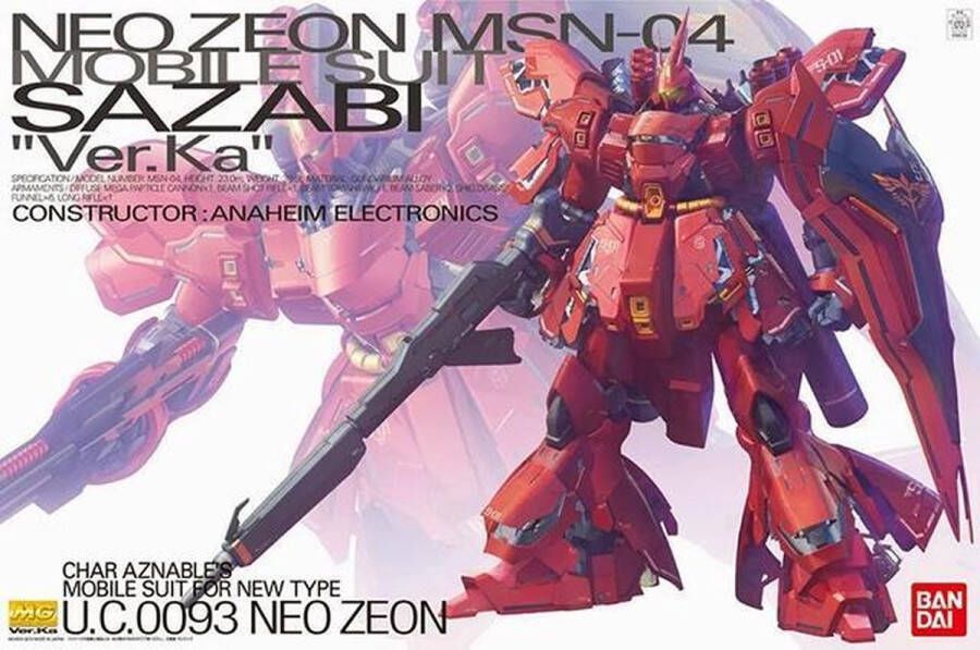Bandai Namco MSN-04 Sazabi “Ver.Ka” MG 1 100 Gundam Bandai Gunpla