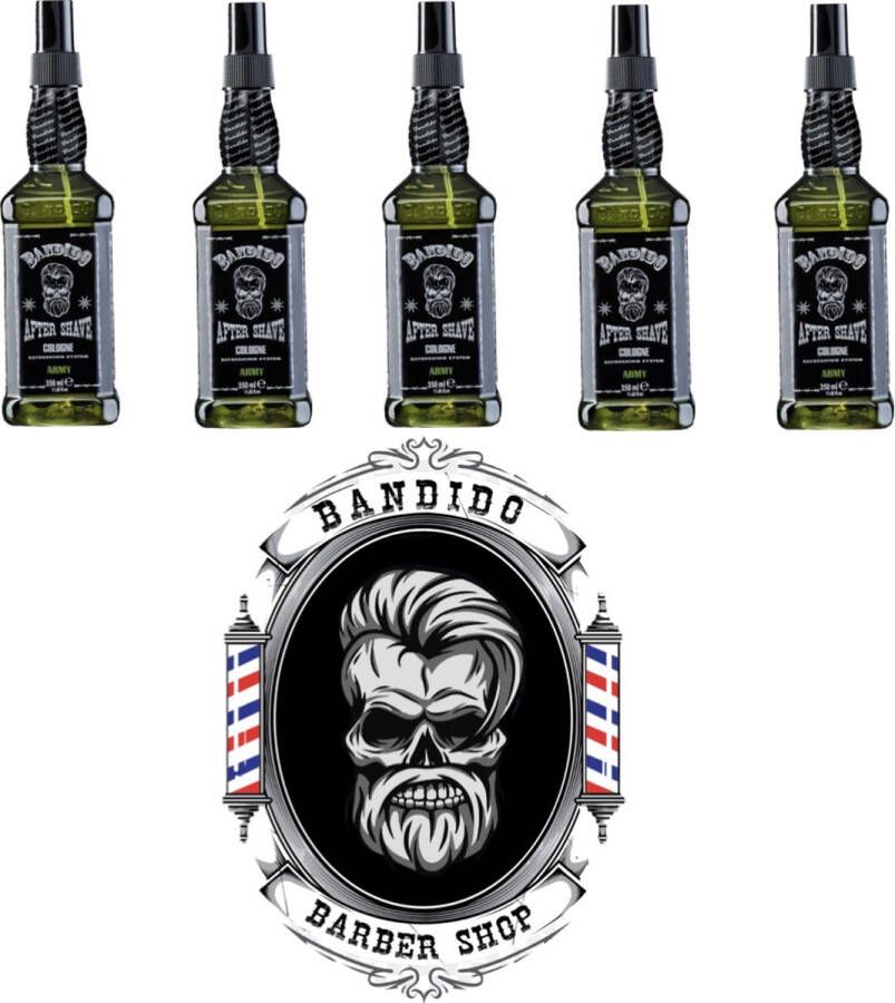 Bandido Aftershave cologne Army 350ml 5 STUKS