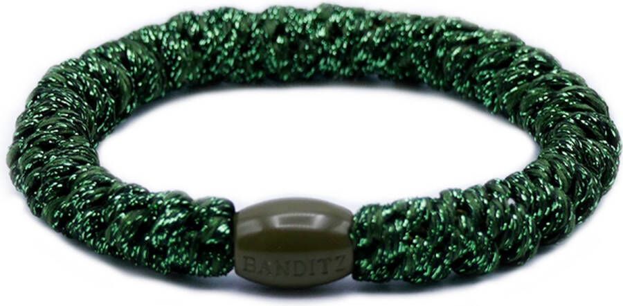 Bandit z Haarelastiekje en armbandje 2-in-1 army glitter| DEZELFDE DAG VERZONDEN (vóór 15.00u besteld)