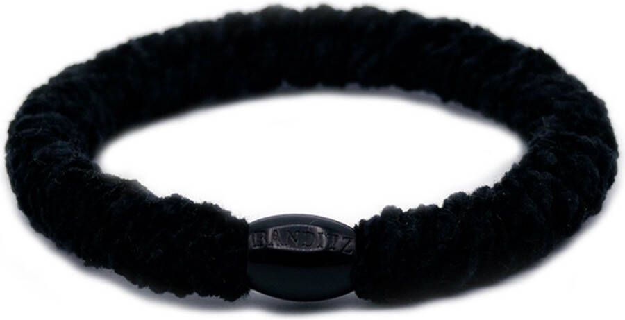 Bandit z Haarelastiekje en armbandje 2-in-1 black velvet| DEZELFDE DAG VERZONDEN (vóór 15.00u besteld)