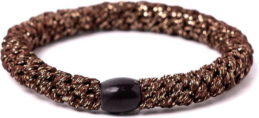 Bandit z Haarelastiekje en armbandje 2-in-1 bronze glitter | DEZELFDE DAG VERZONDEN (vóór 15.00u besteld)