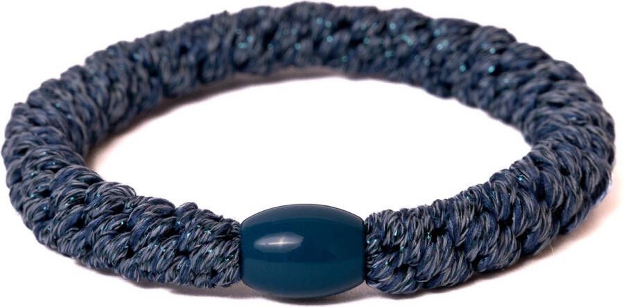 Bandit z Haarelastiekje en armbandje 2-in-1 denim blue glitter DEZELFDE DAG VERZONDEN (vóór 15.00u besteld)