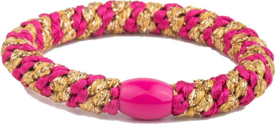 Bandit z Haarelastiekje en armbandje 2-in-1 fuchsia extreme gold twist| DEZELFDE DAG VERZONDEN (vóór 15.00u besteld)