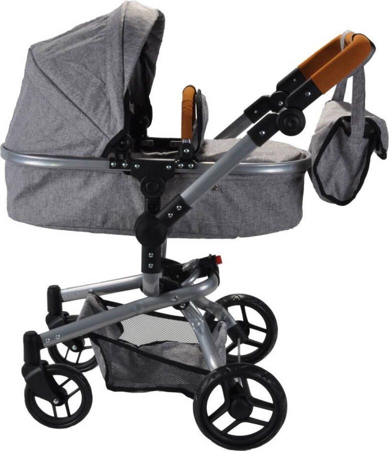 Bandits & Angels Bandits and Angels Modern Angel 2in1 retro grijs poppenwagen wandelwagen en buggy 3 jaar zwenkwielen