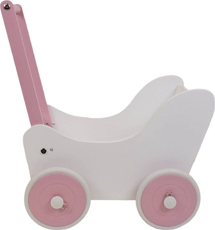 Bandits & Angels houten poppenwagen Little Angel white 1 jaar wit