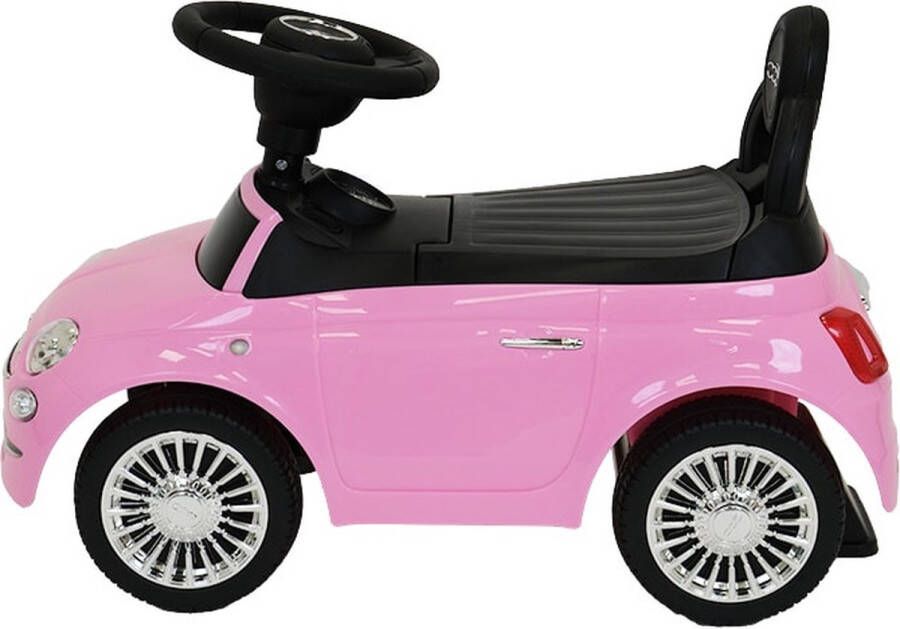 Bandits & Angels loopauto Fiat 500 retro roze 1 jaar meisjes roze