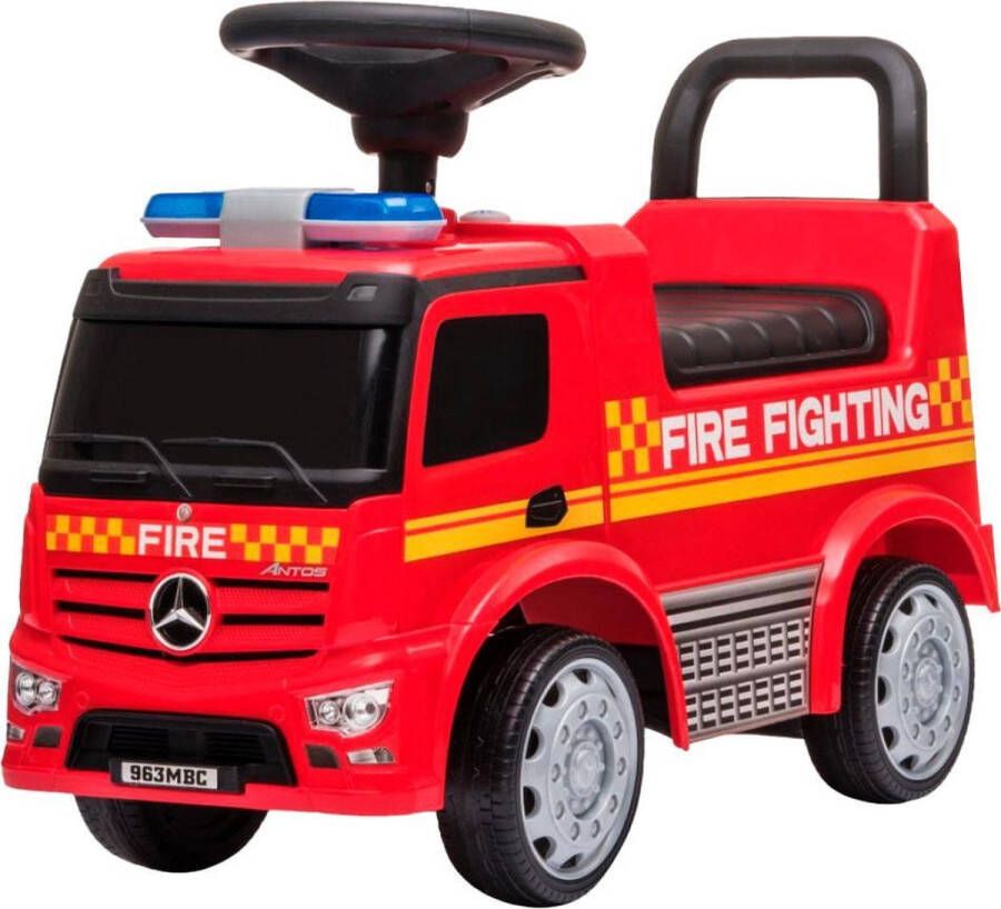 Bandits & Angels loopauto Mercedes Benz brandweer truck rood 1 jaar jongens rood
