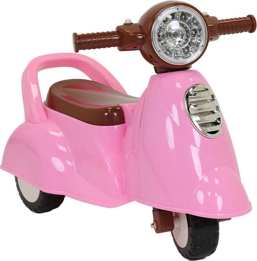 Bandits & Angels loopauto Scooter retro roze 1 jaar jongens en meisjes roze