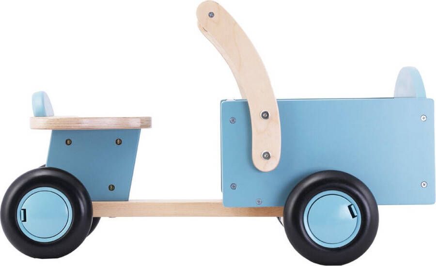 Bandits & Angels loopfiets bakfiets Little Rider retro blue 1 jaar jongens hout blauw