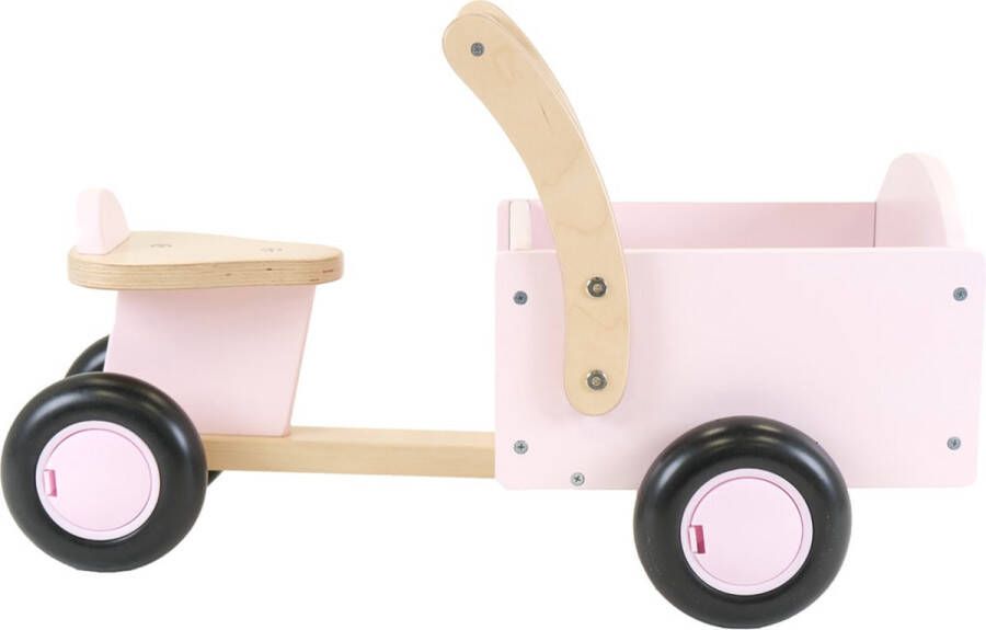 Bandits & Angels loopfiets bakfiets Little Rider retro pink 1 jaar meisjes hout roze