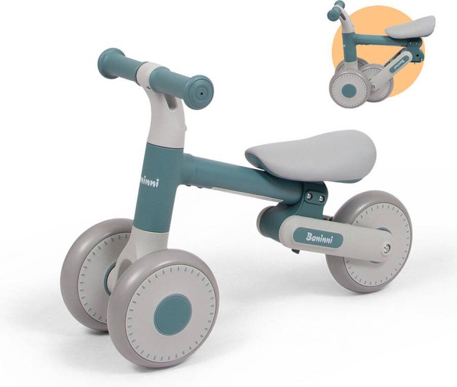 Baninni Opvouwbare Loopfiets 1 3 Jaar Azura Blauw Grijs