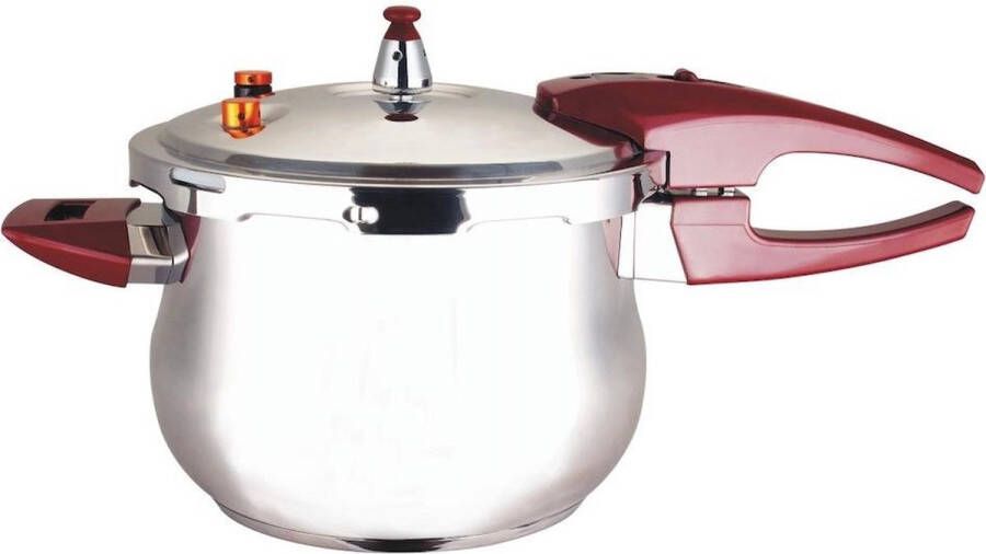 Banoo snelkookpan 5 liter roestvrijstaal inductie pressure cooker. Incl extra cilicone ring