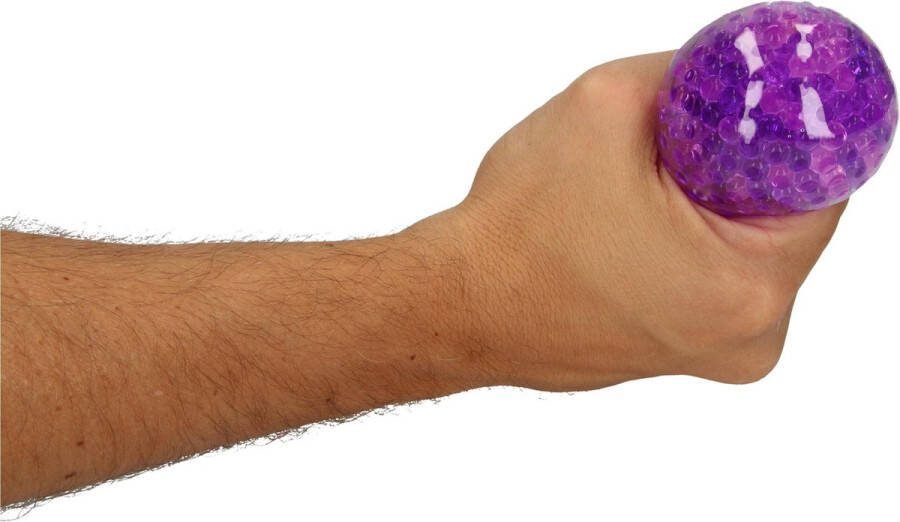 Banzaa Anti Stressbal – 7cm Versterking van de Hand Pols en Onderarm Waterparels Paars