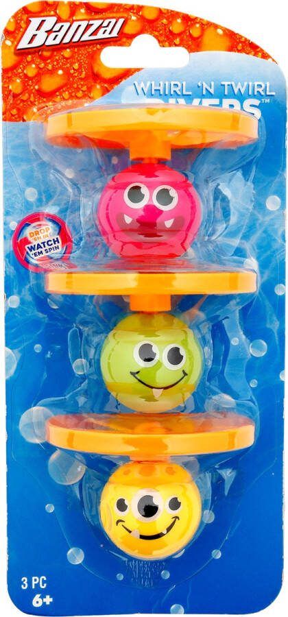 Banzai Duikfiguren Whirl 'n twirl Divers Draaien en Duiken Zwemmen Speelgoed Ballen Vliegers onder water blauw