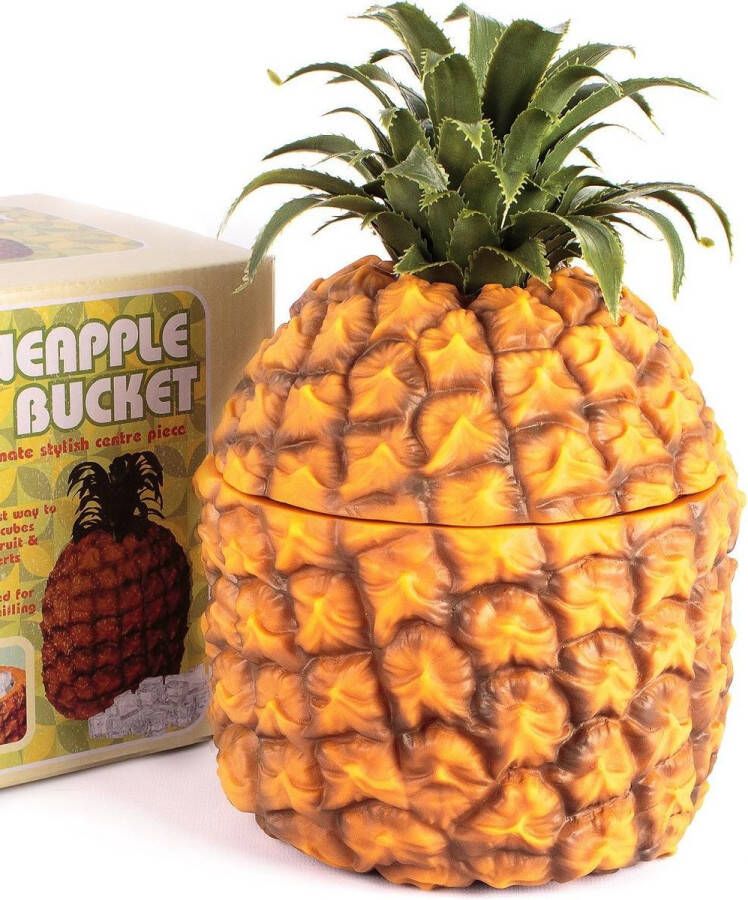 Bar Originale IJsemmer Retro ananas dubbelwandig met deksel voor ijs en gekoelde flessen